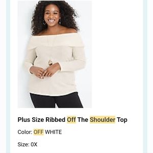 NWT Off Shoulder Sweater OX 👕  *BOGO*